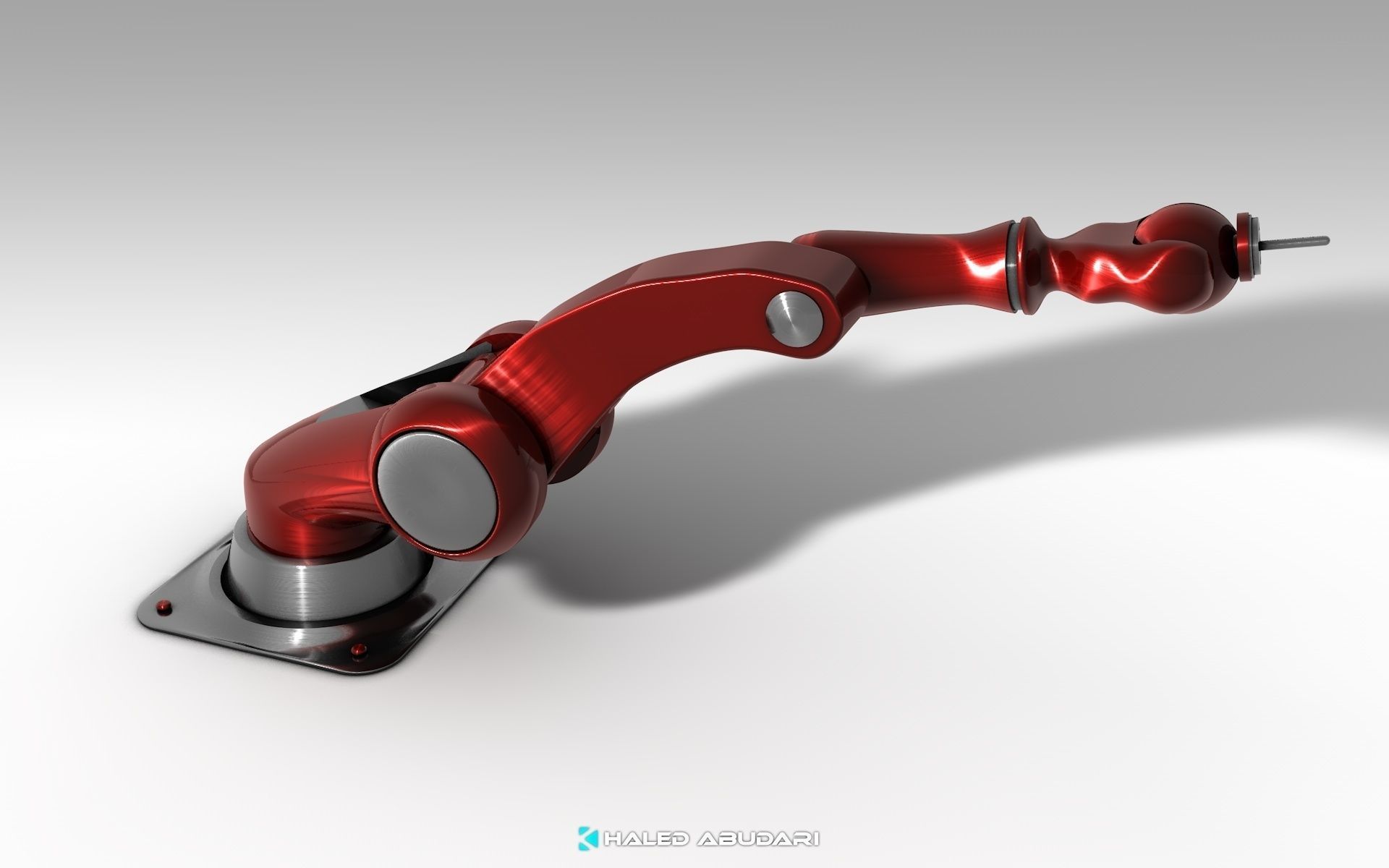 Arm Robot Rigged IK 3D model_3