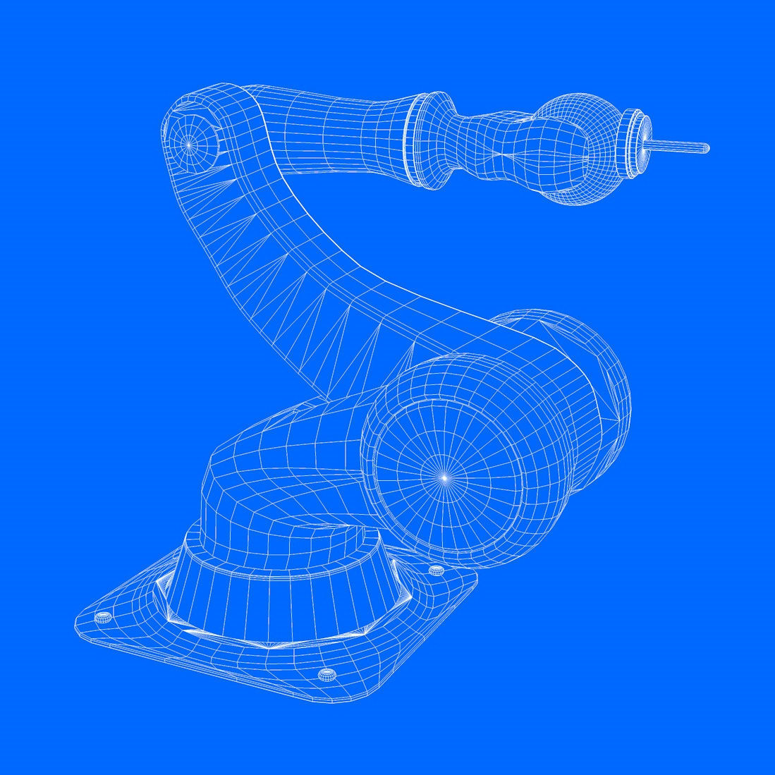 Arm Robot Rigged IK 3D model_9