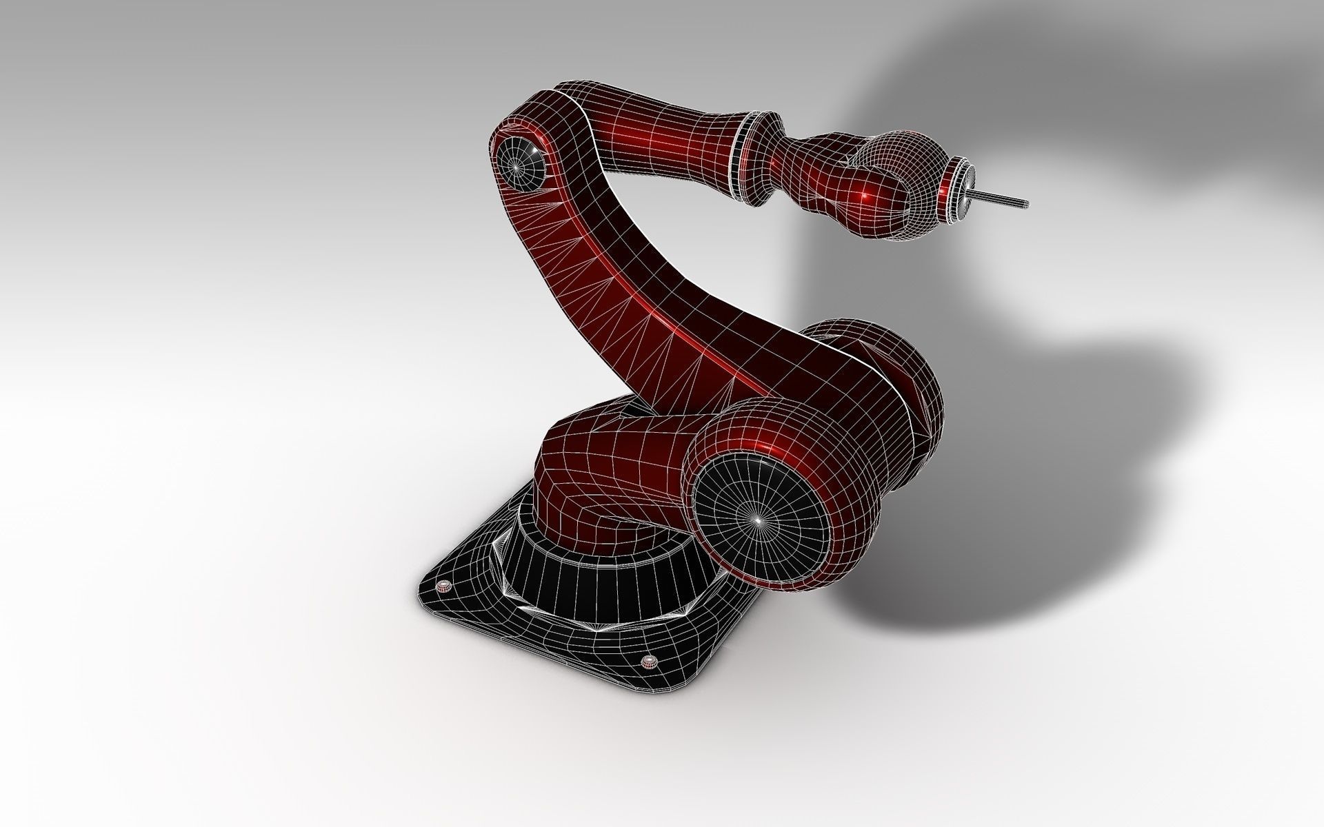 Arm Robot Rigged IK 3D model_8