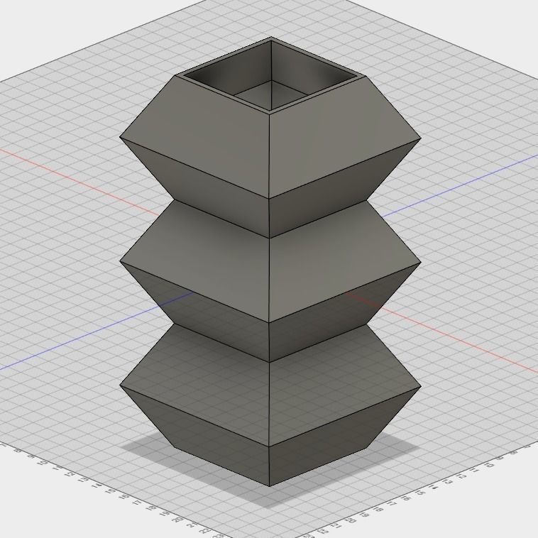 Free Layered Diamond Box Vase Free 3D print model