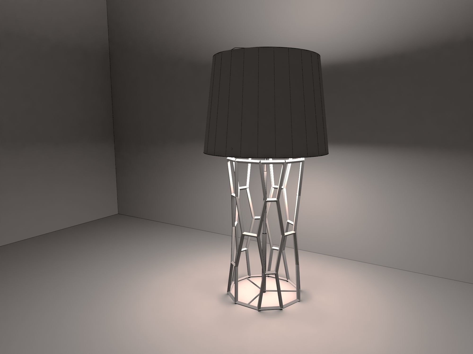 honey comb lamp 3D print model_4