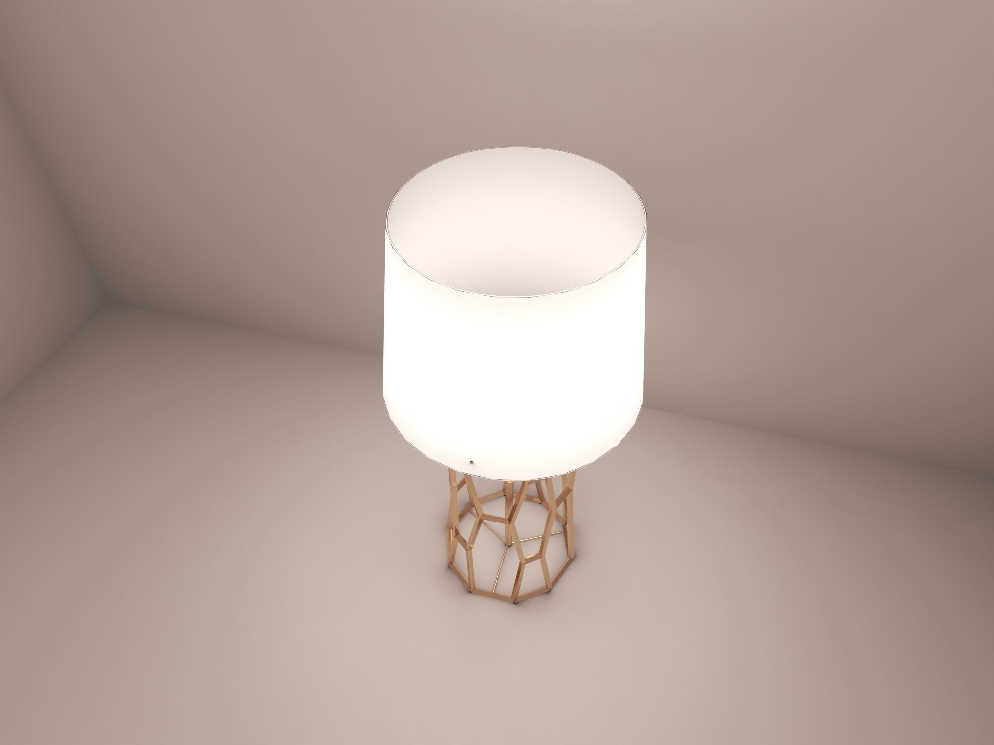 honey comb lamp 3D print model_2