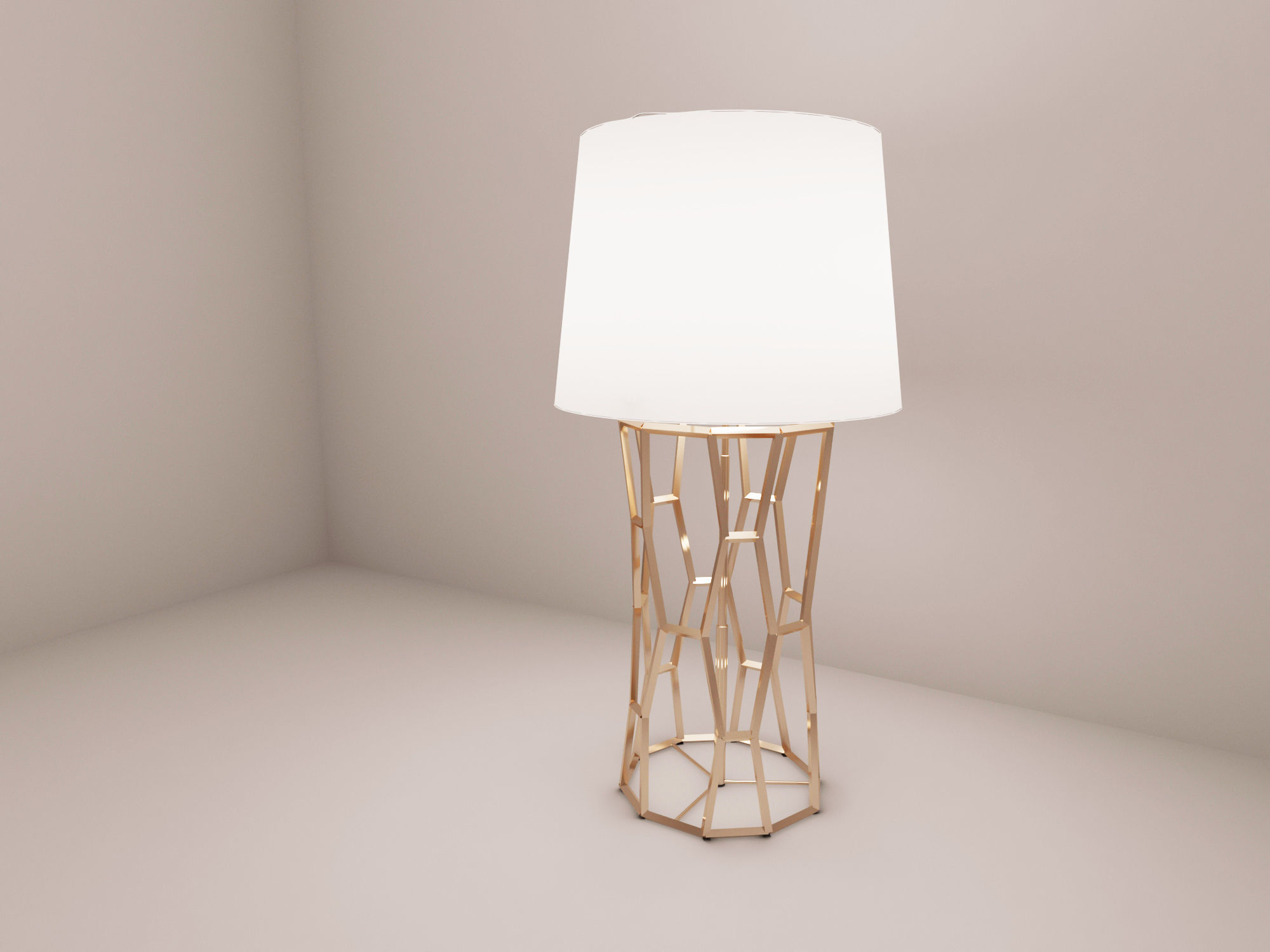 honey comb lamp 3D print model_3