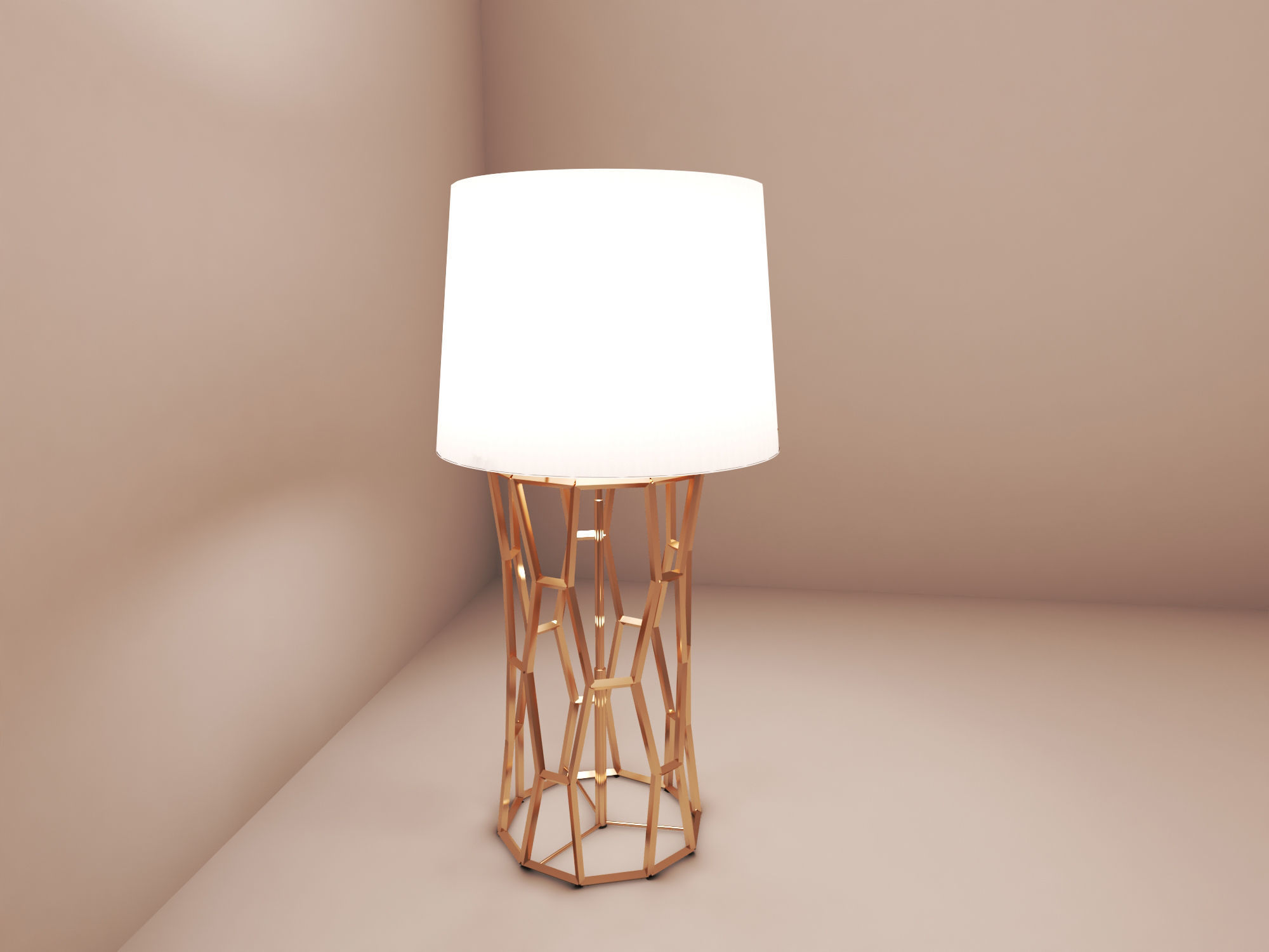 honey comb lamp 3D print model_1