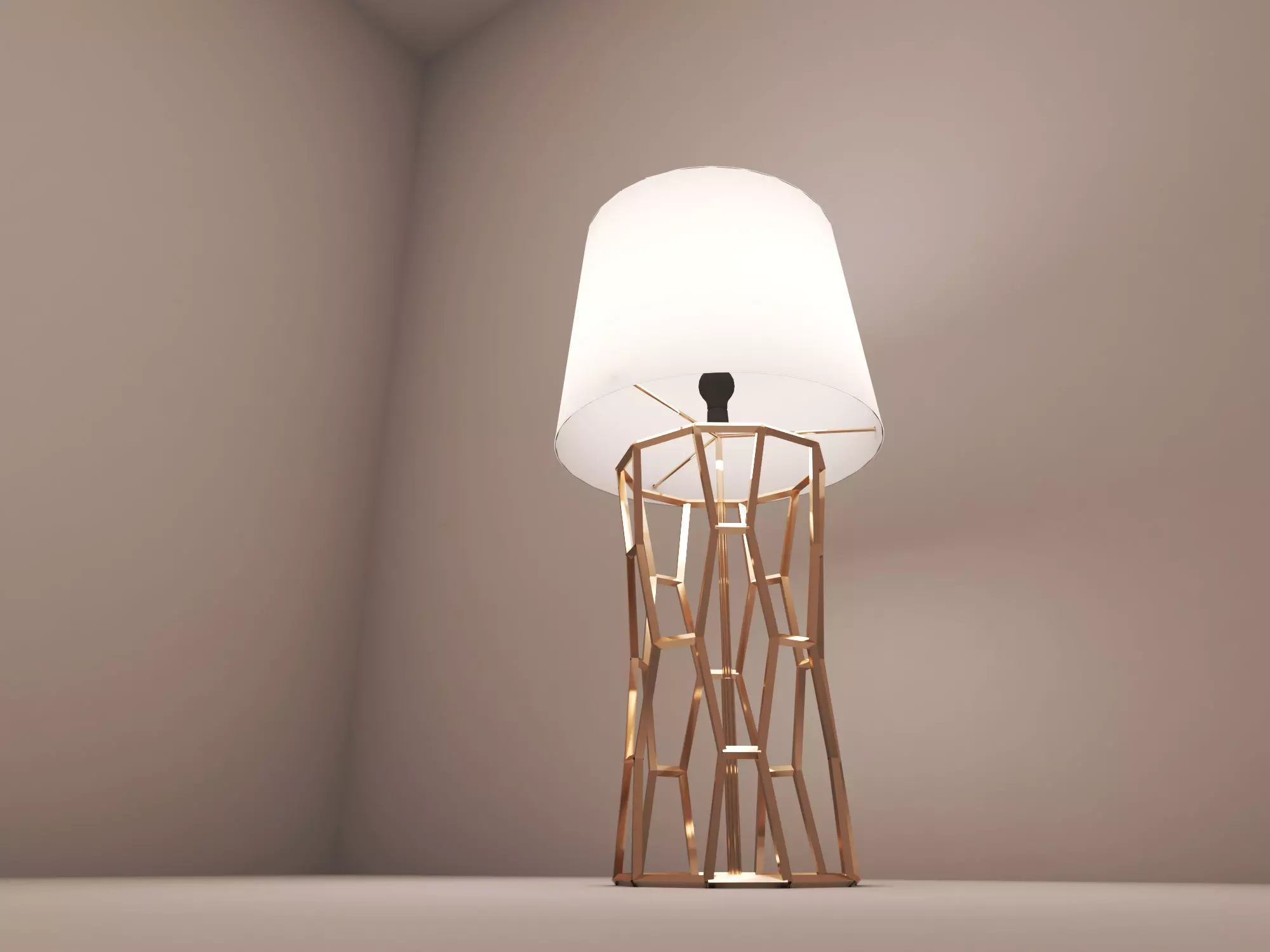 honey comb lamp 3D print model_0