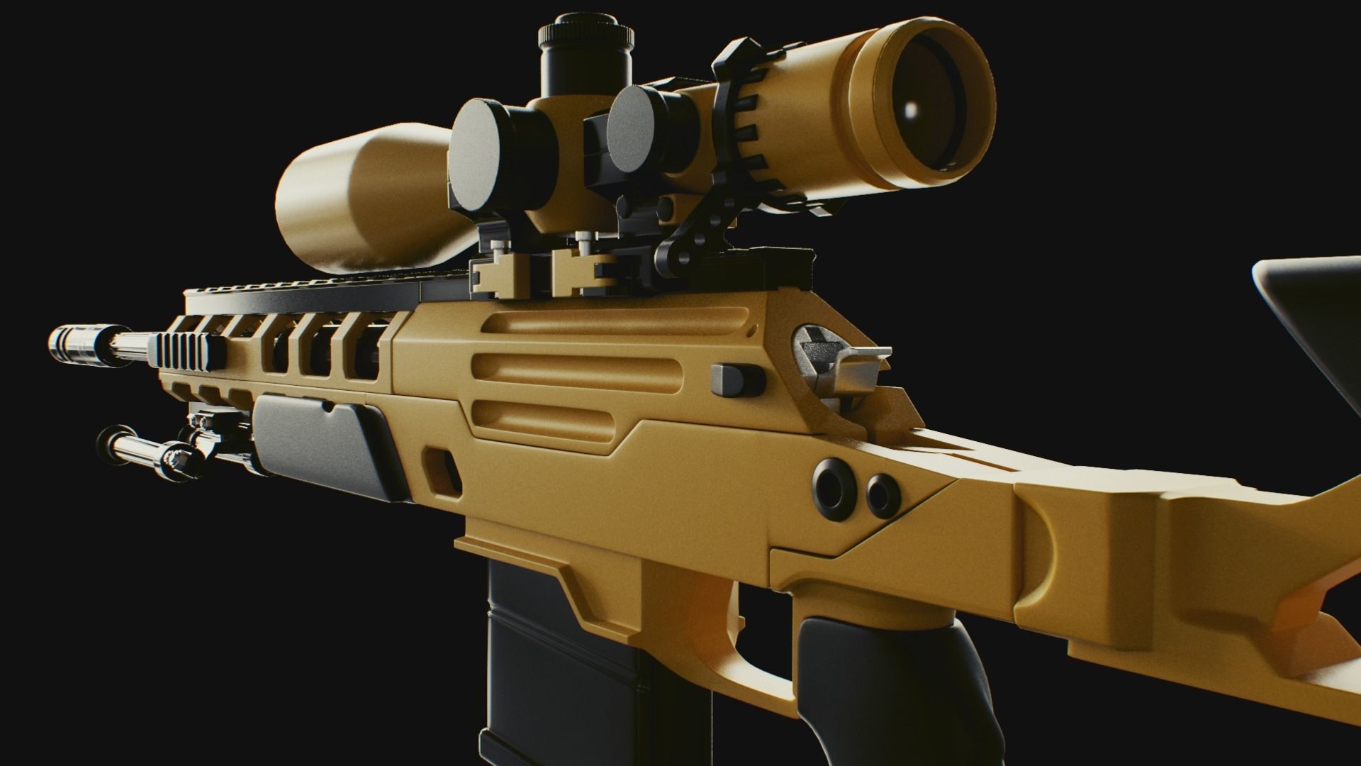COD Bo2 ballista sniper high poly 3D model_0
