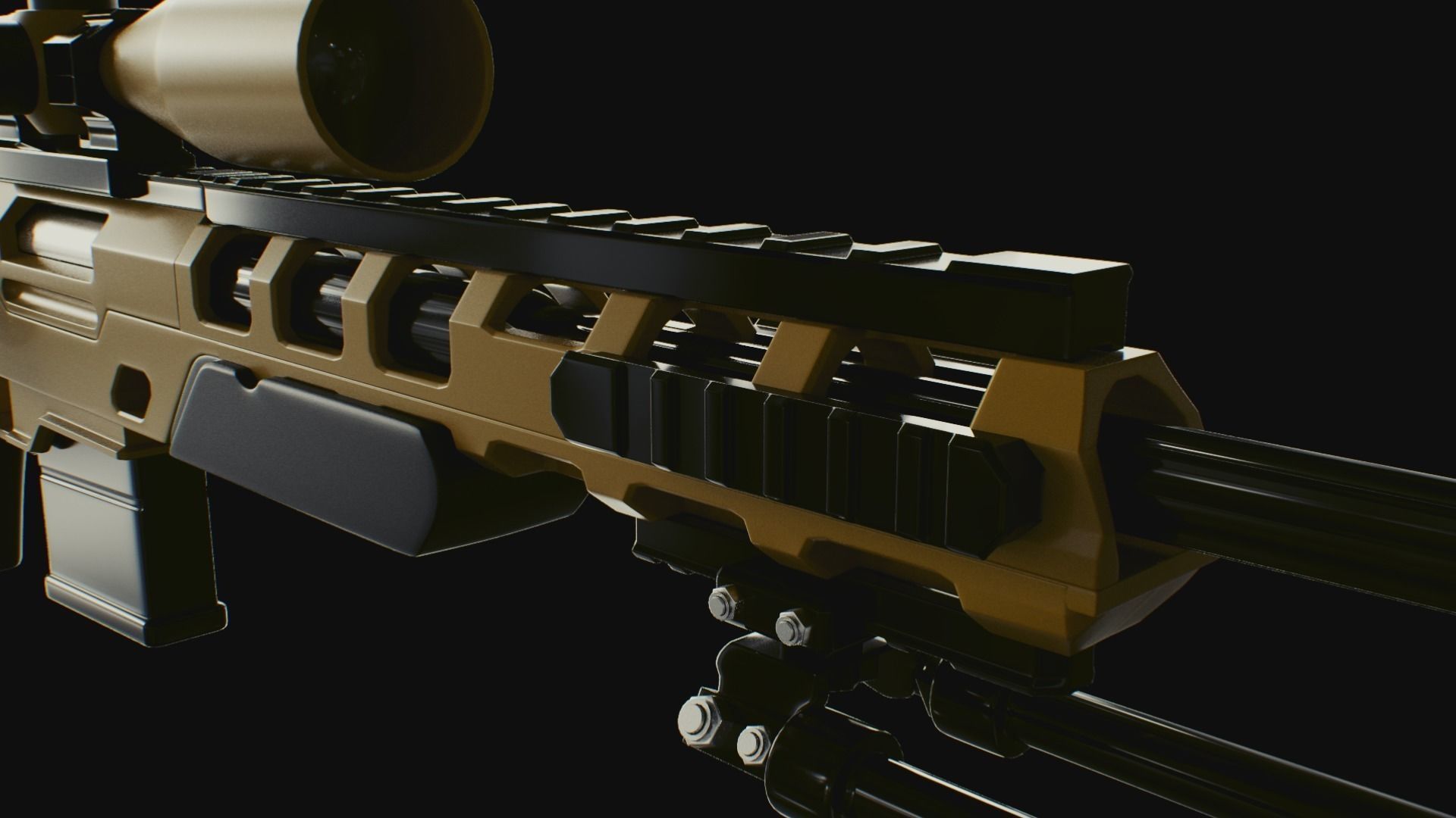 COD Bo2 ballista sniper high poly 3D model_3