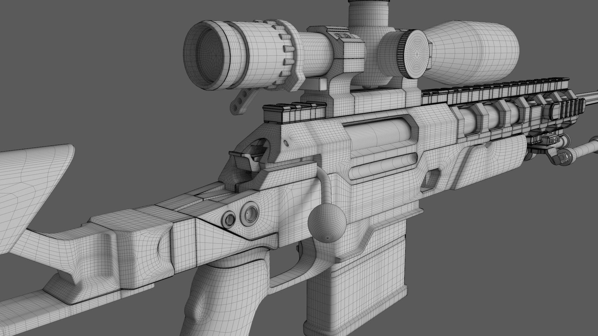 COD Bo2 ballista sniper high poly 3D model_7