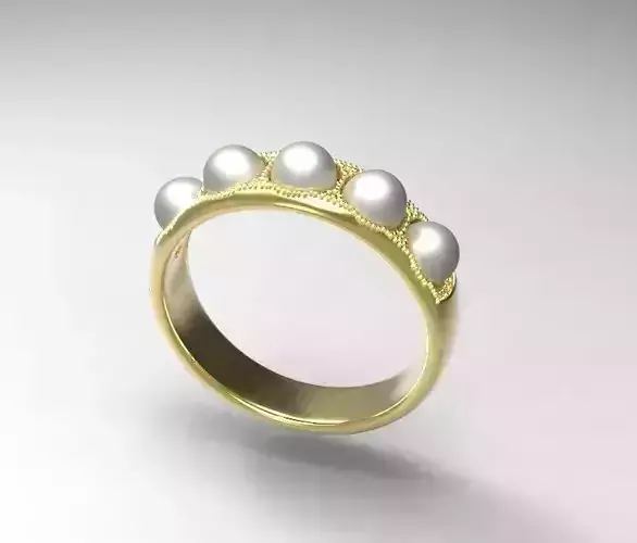 Ring for semi-globe stones