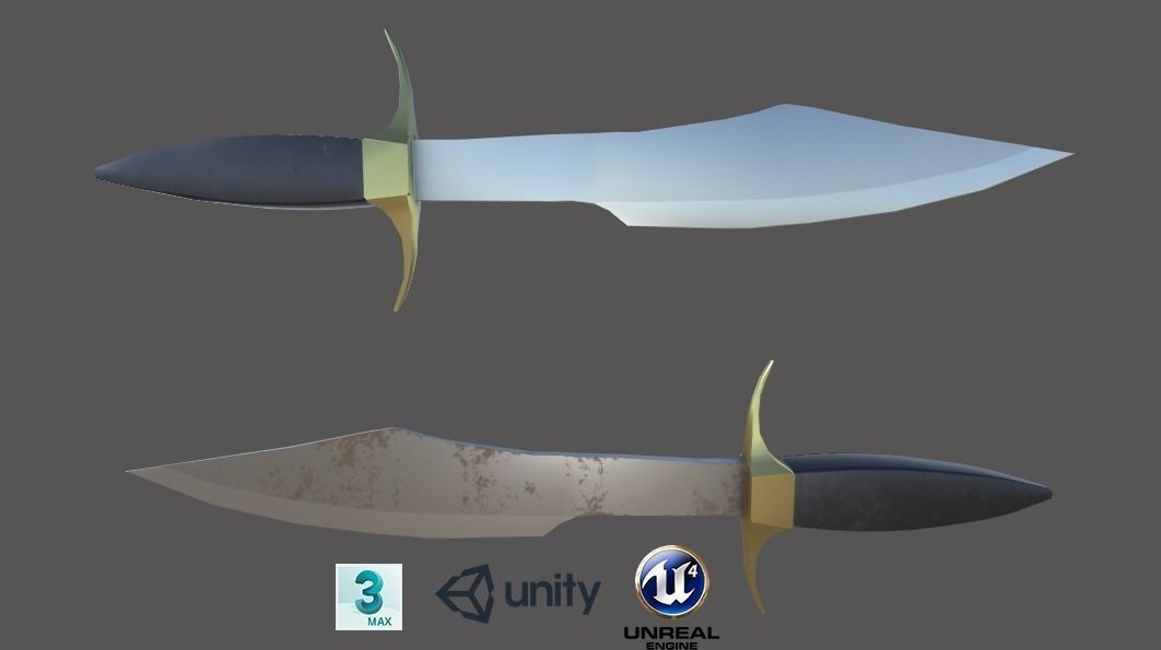 Sabre PBR for Unity and Unreal Low-poly 3D model_0