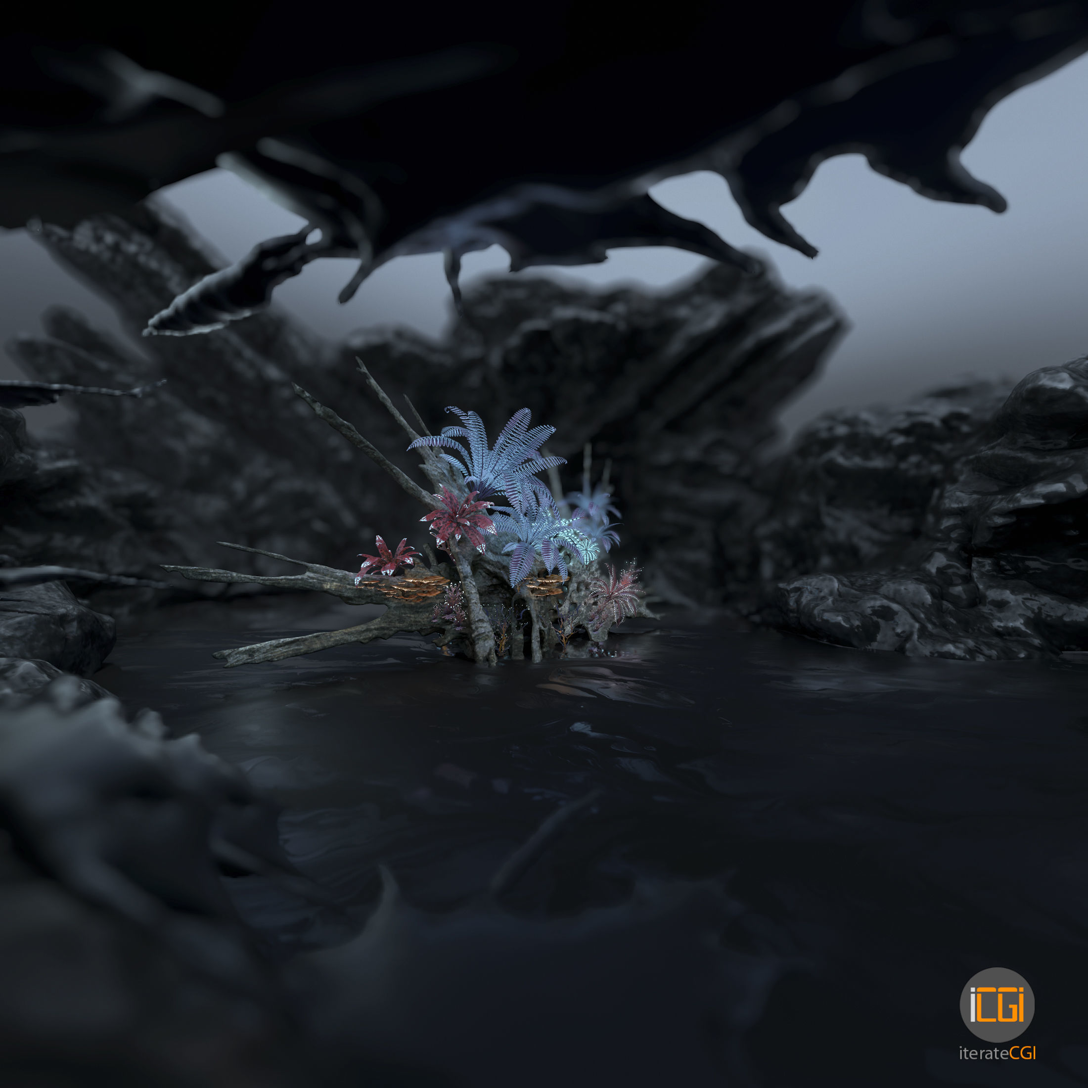 Alien Vegetation collection 1 Low-poly 3D model_46