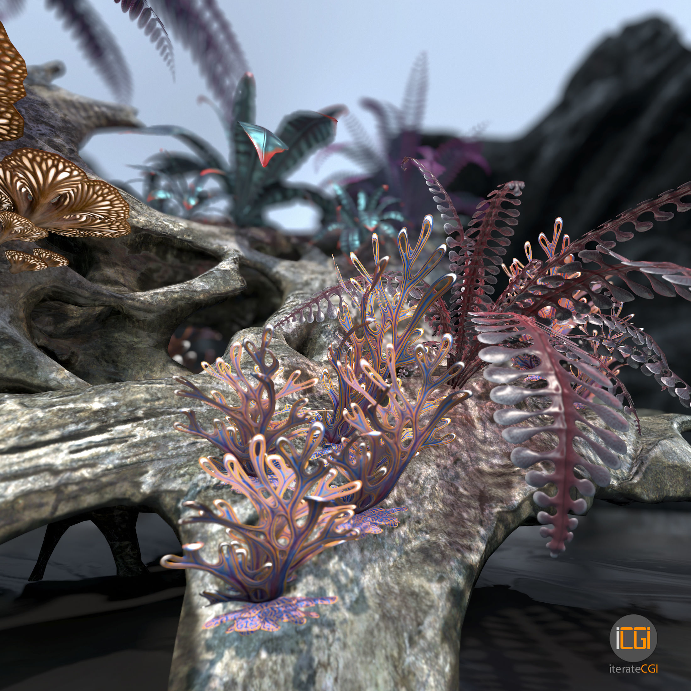 Alien Vegetation collection 1 Low-poly 3D model_25