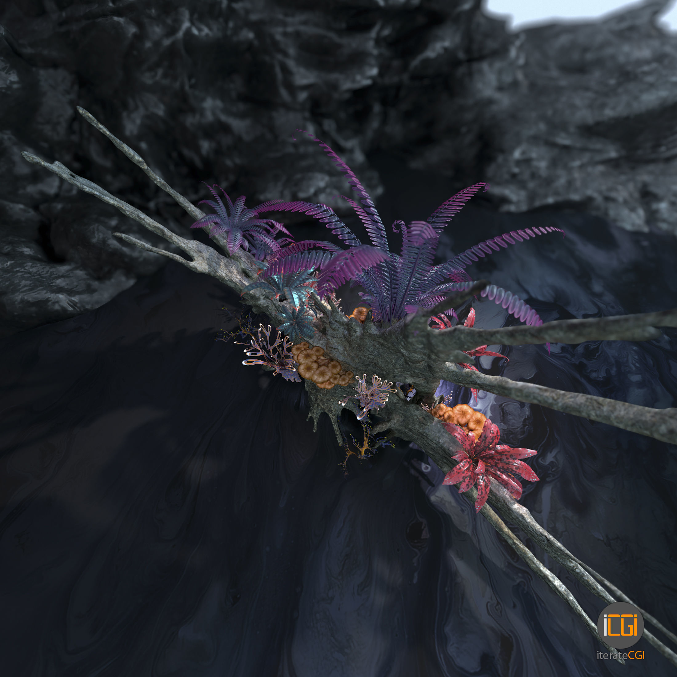 Alien Vegetation collection 1 Low-poly 3D model_53