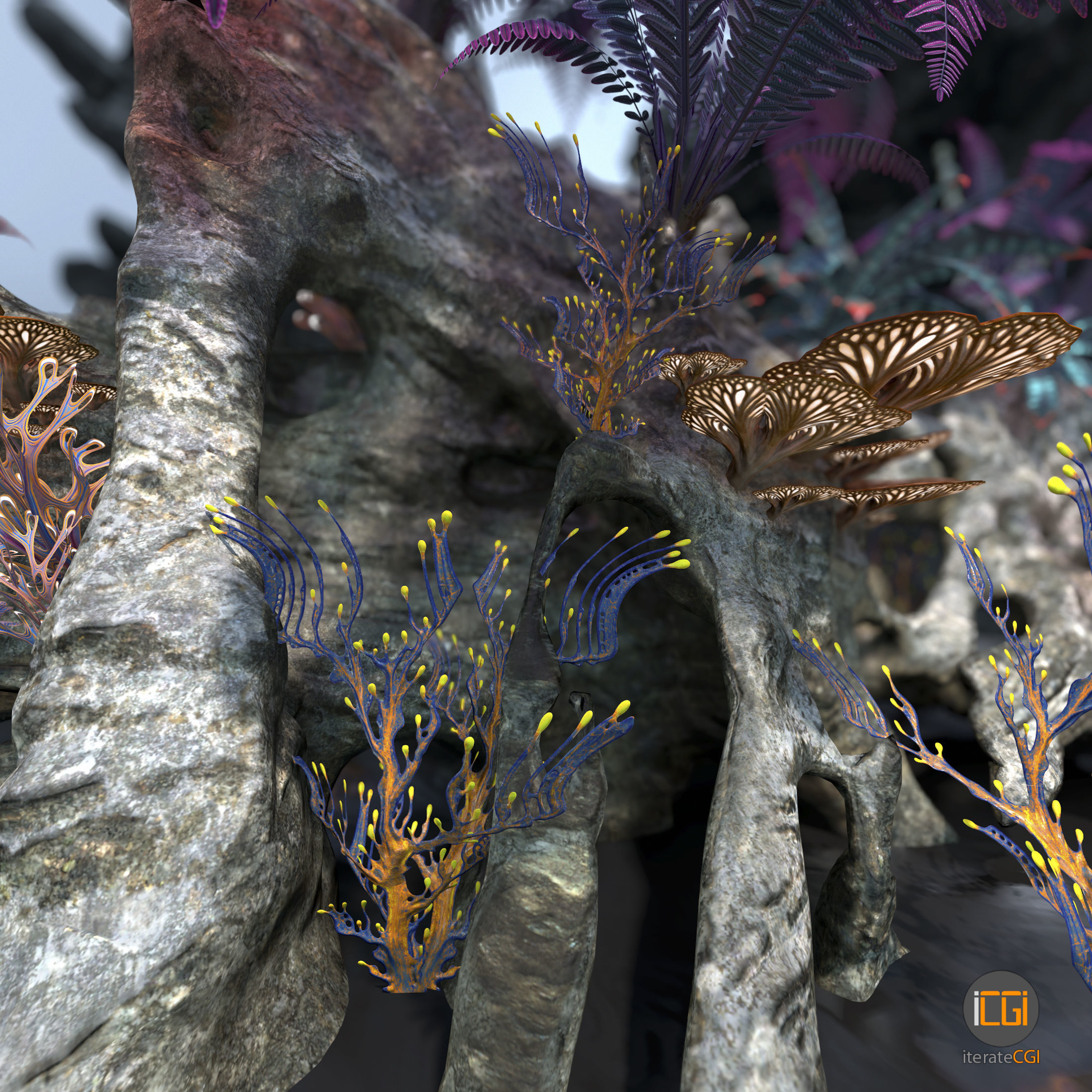 Alien Vegetation collection 1 Low-poly 3D model_21