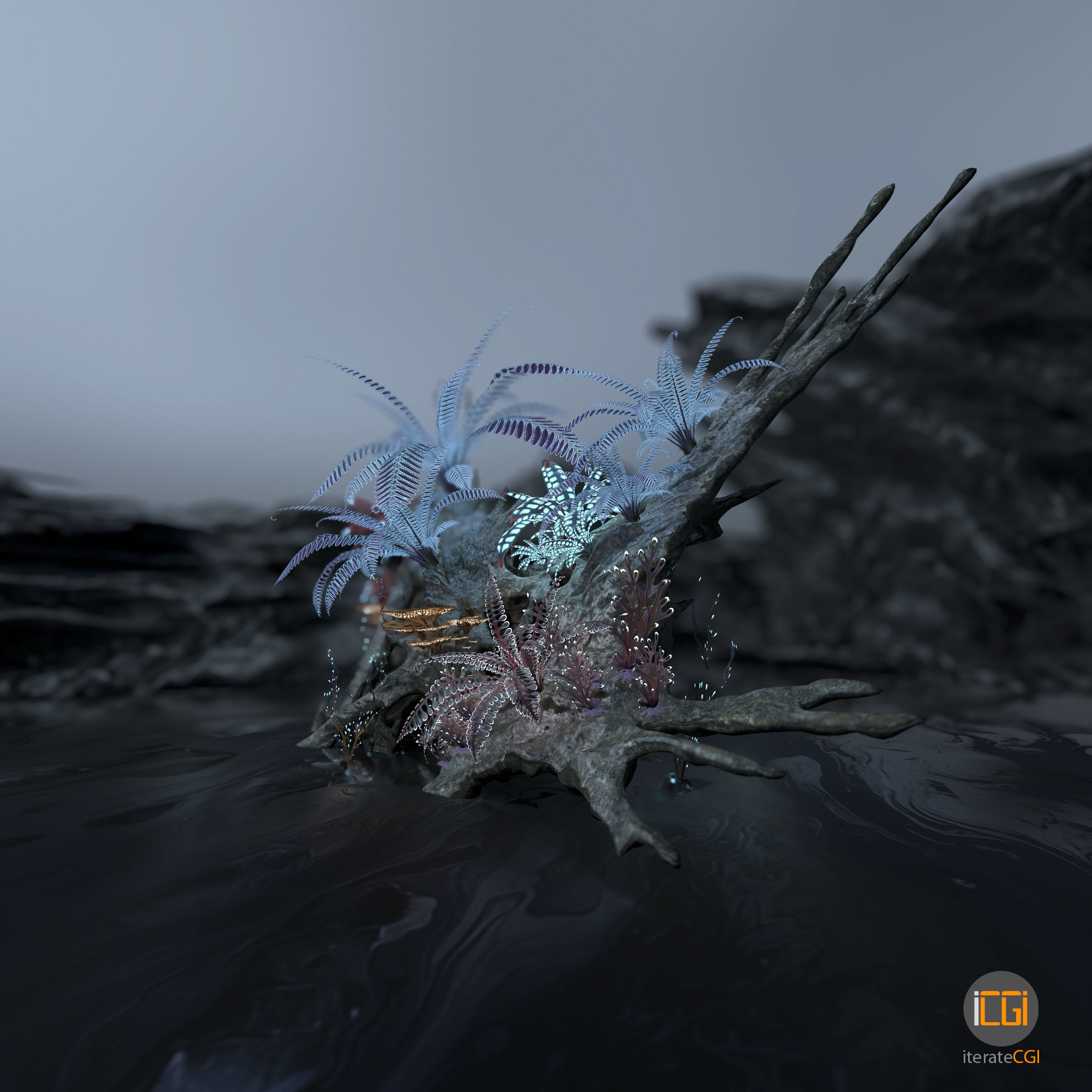 Alien Vegetation collection 1 Low-poly 3D model_50