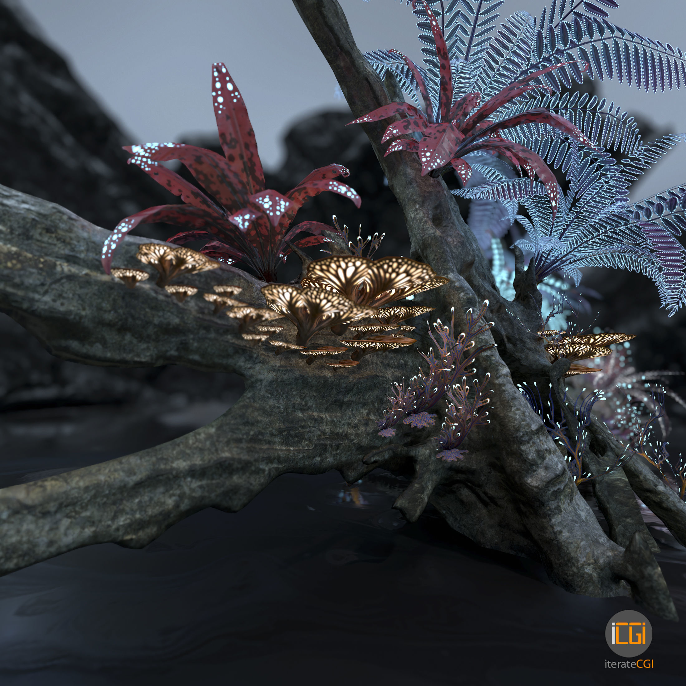 Alien Vegetation collection 1 Low-poly 3D model_40