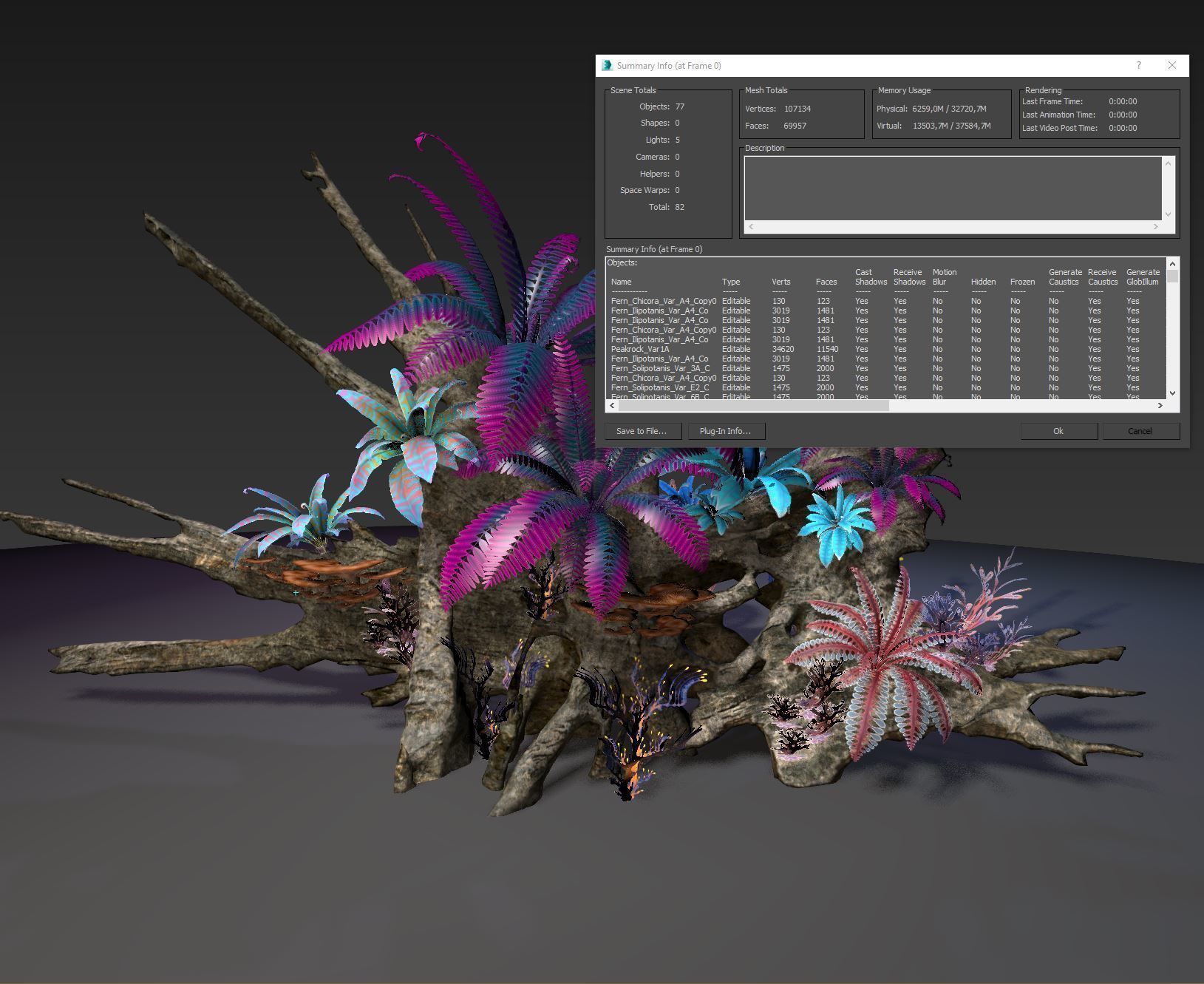 Alien Vegetation collection 1 Low-poly 3D model_59