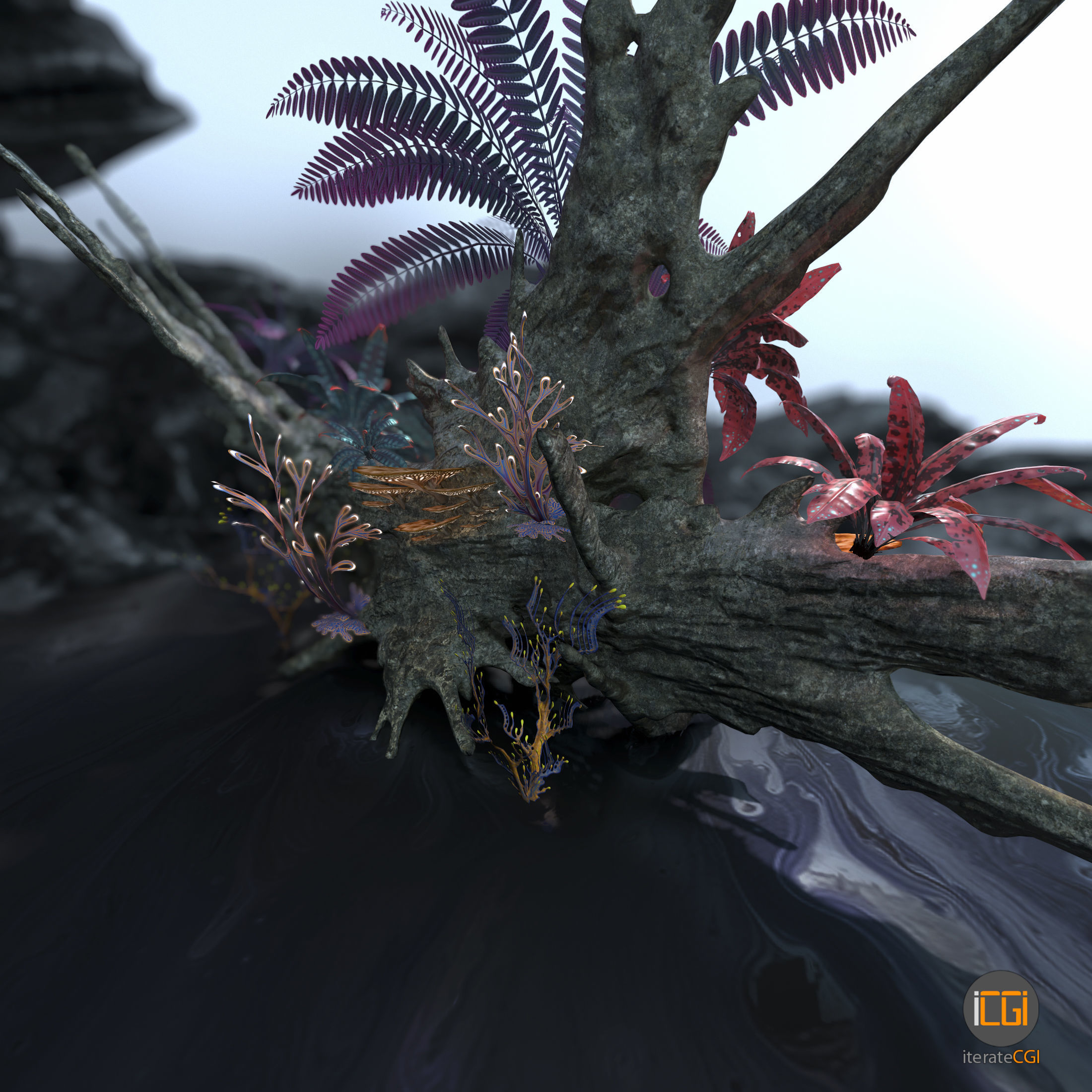 Alien Vegetation collection 1 Low-poly 3D model_31