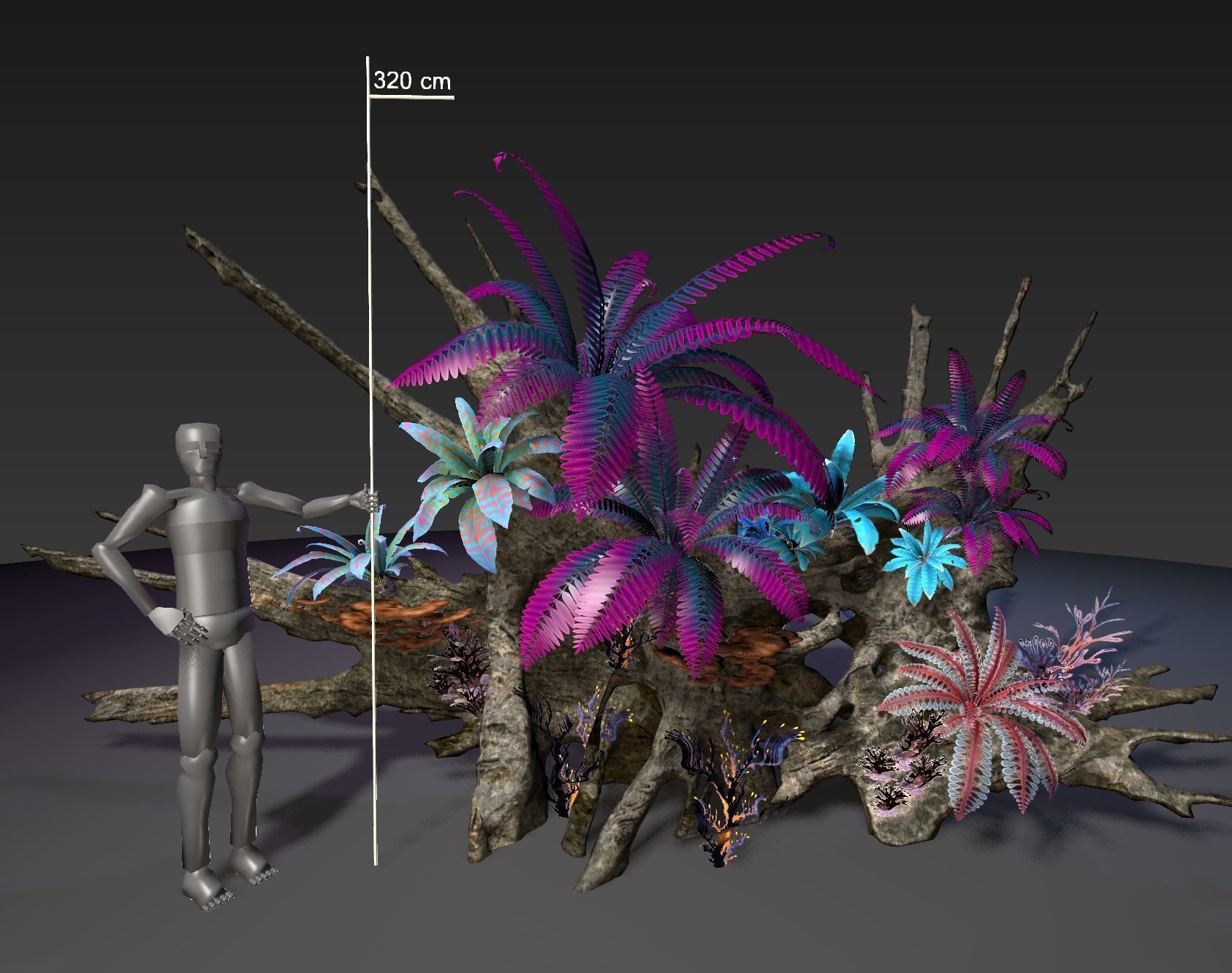 Alien Vegetation collection 1 Low-poly 3D model_58