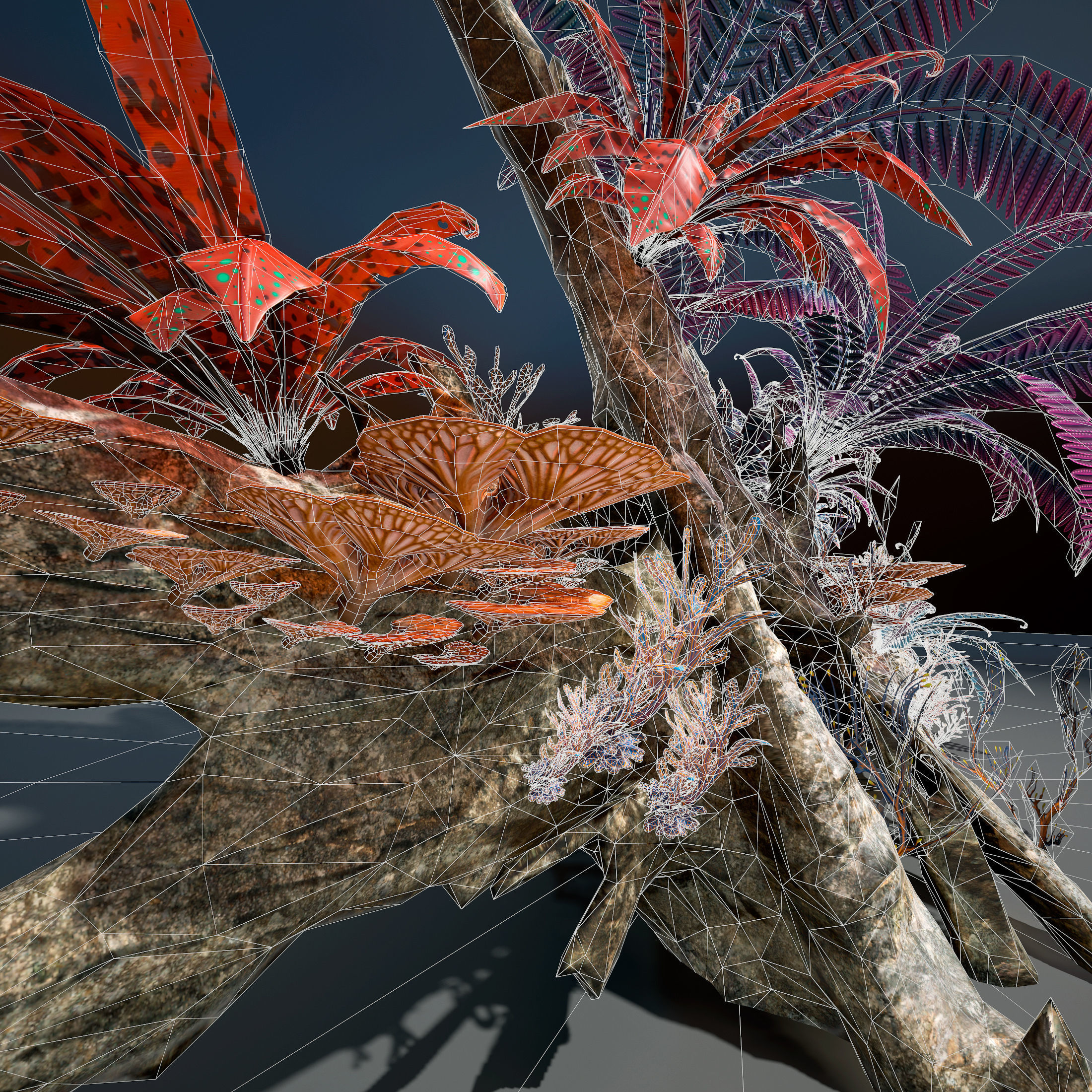 Alien Vegetation collection 1 Low-poly 3D model_54