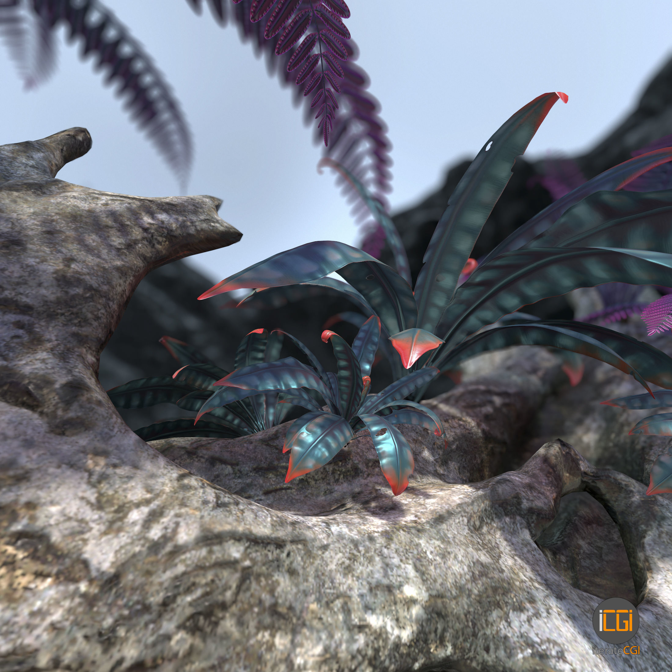 Alien Vegetation collection 1 Low-poly 3D model_30