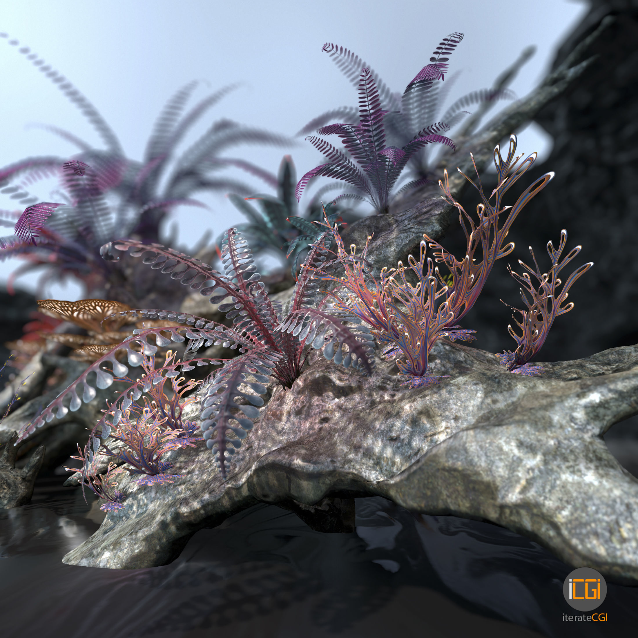 Alien Vegetation collection 1 Low-poly 3D model_26
