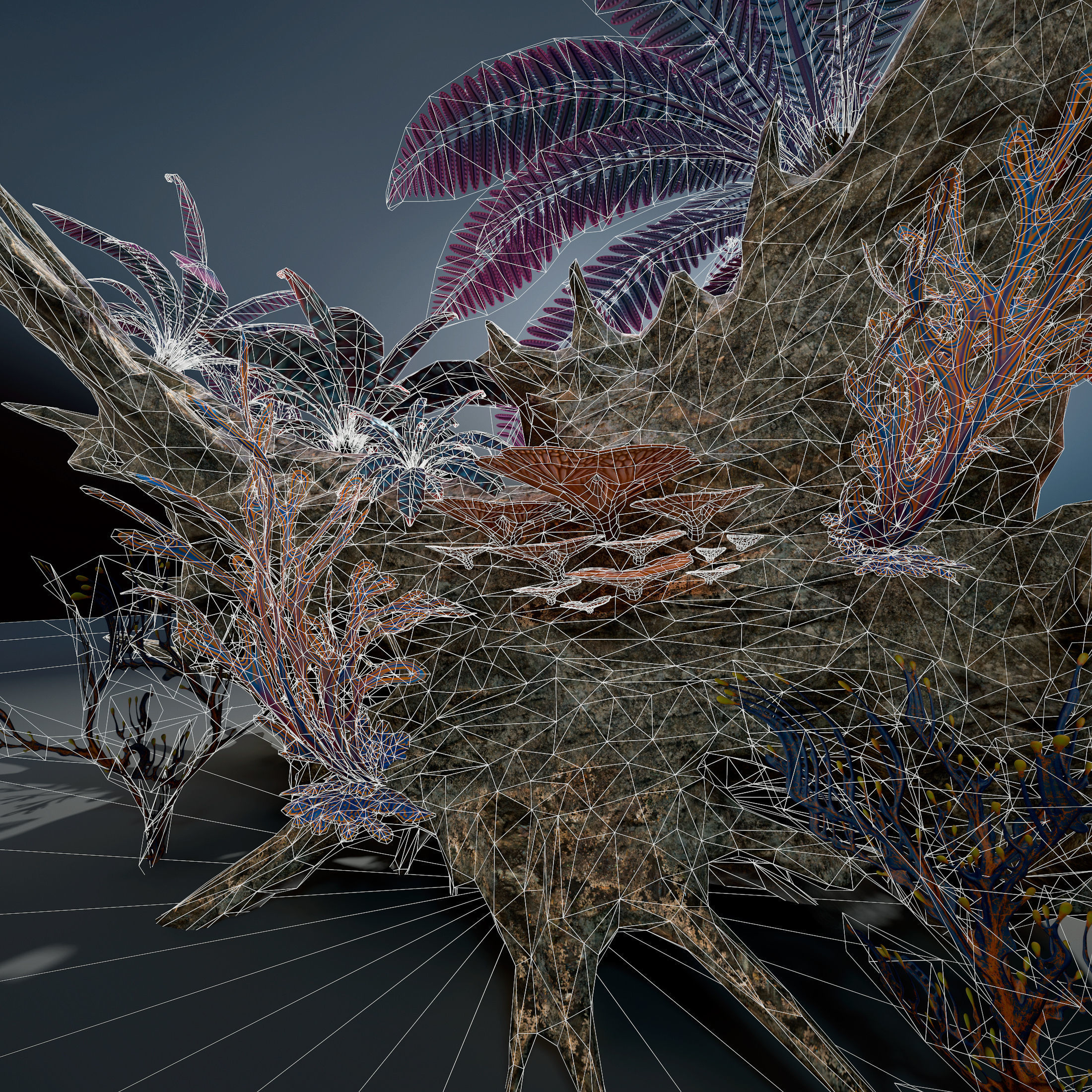 Alien Vegetation collection 1 Low-poly 3D model_56