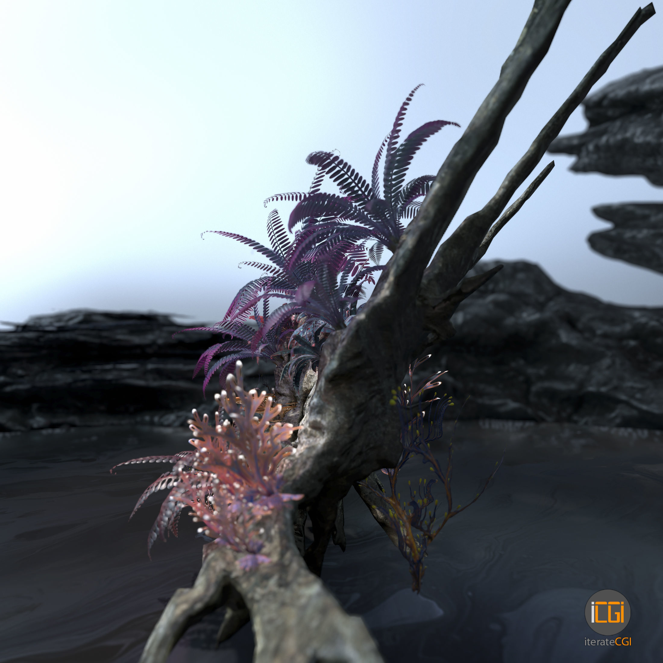 Alien Vegetation collection 1 Low-poly 3D model_6