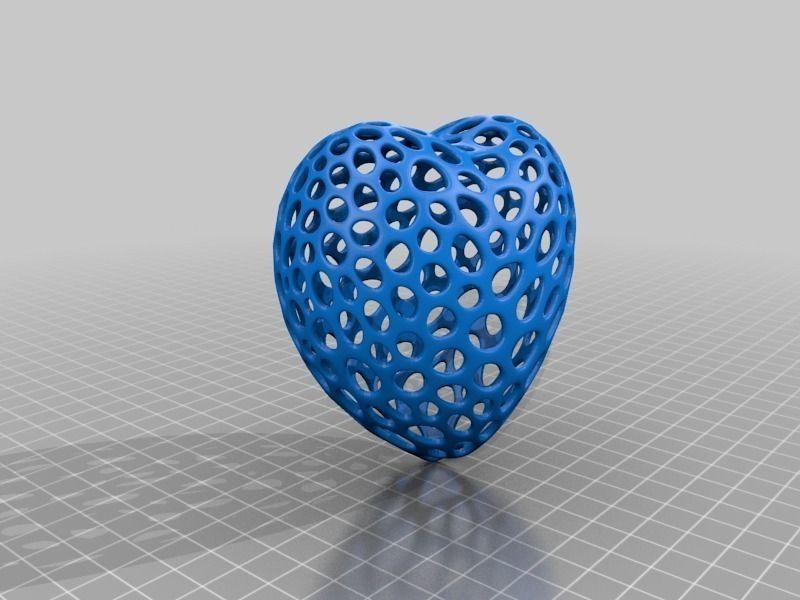 Heart - Voronoi Style Free 3D print model_1