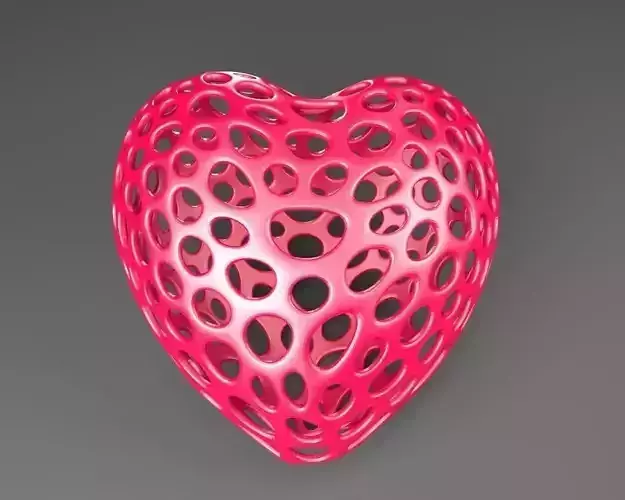 Heart - Voronoi Style Free 3D print model