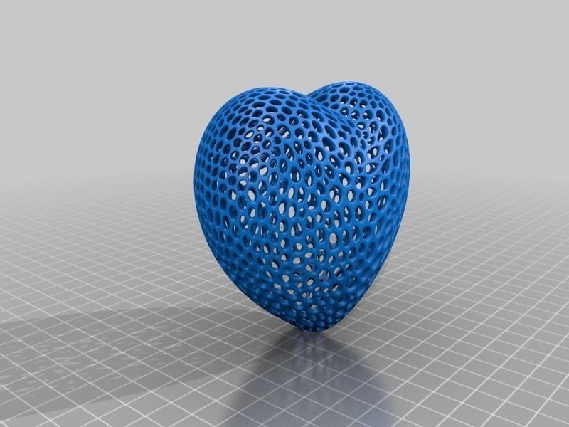 Heart - Voronoi Style Free 3D print model_3