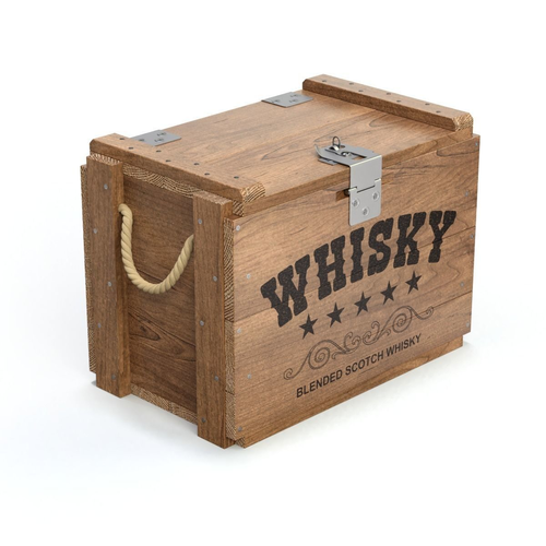 Whisky Wooden Crate 3D model