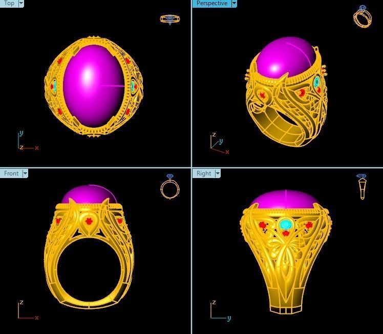 Ring T00282 3D print model_2