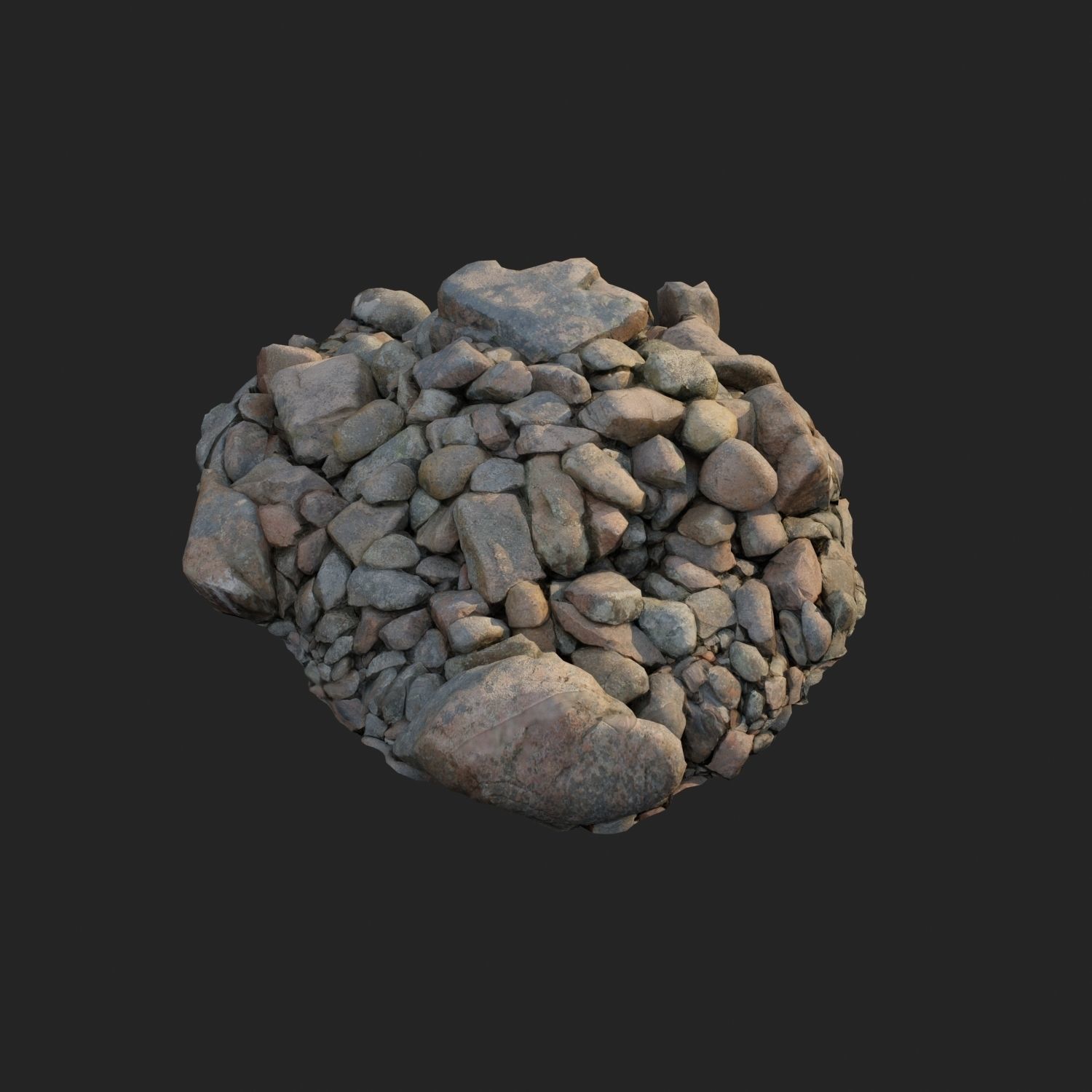 3d scanned nature stone 034 Low-poly 3D model_2