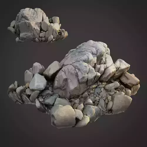 3d scanned nature stone 035