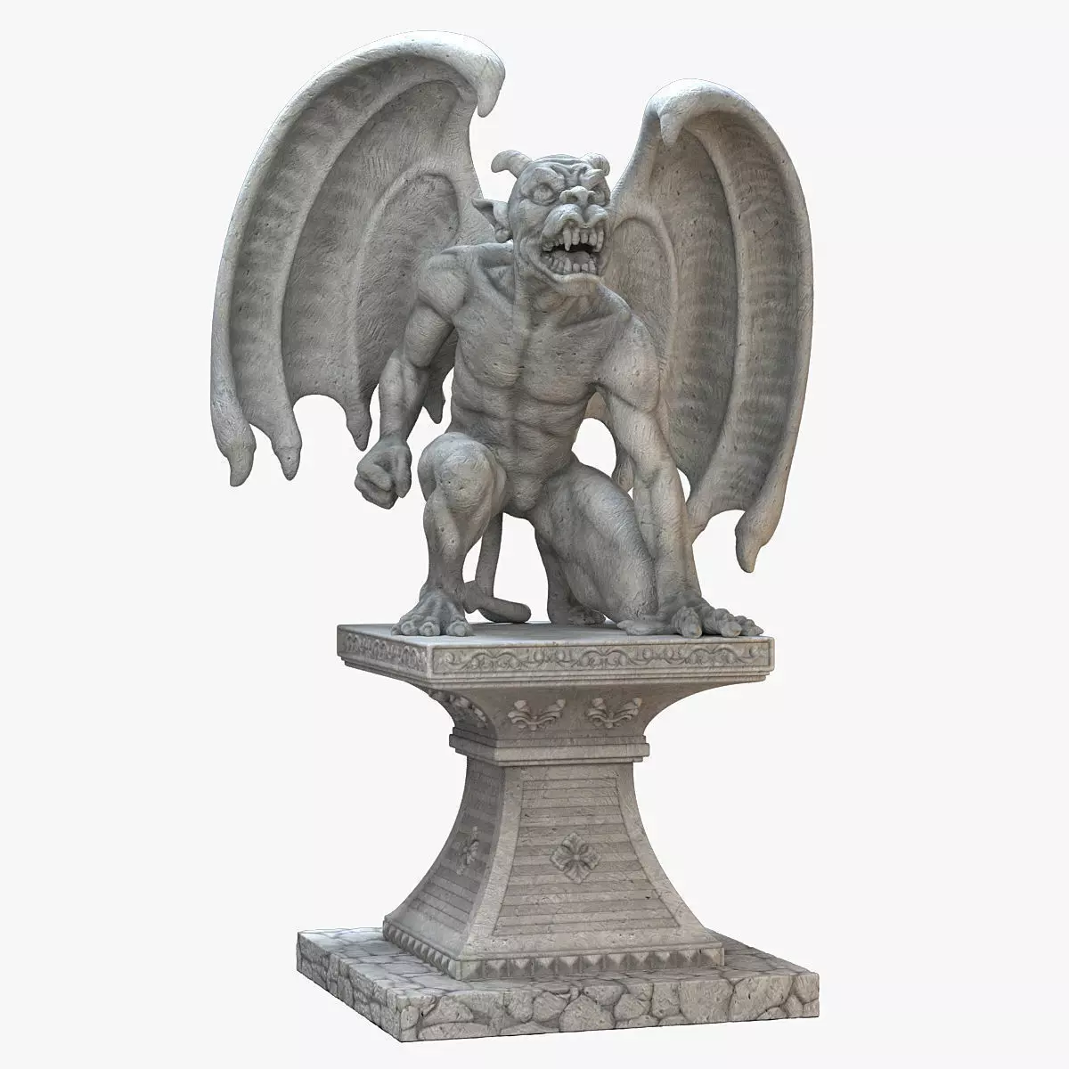 Gargoyle Statue 3D model_0