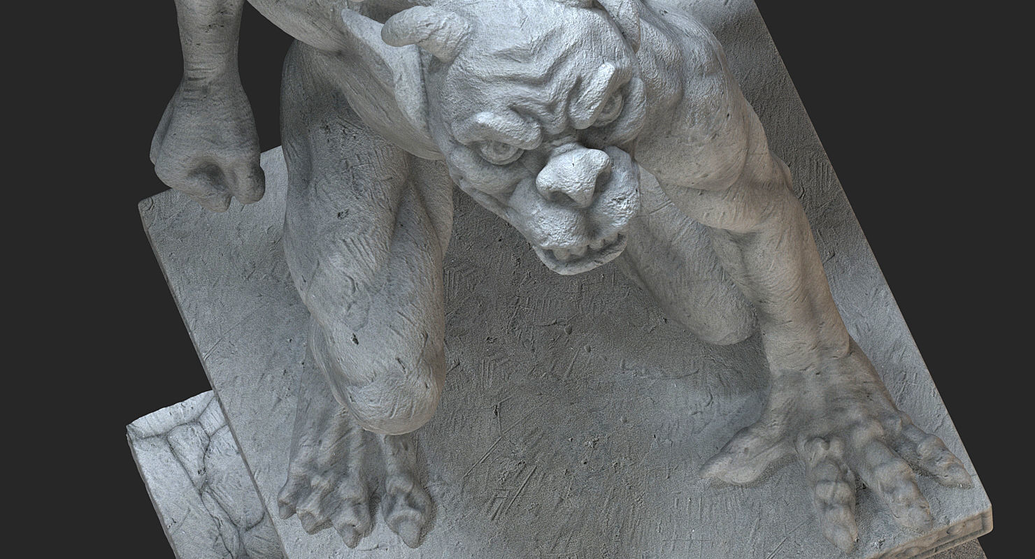 Gargoyle Statue 3D model_7