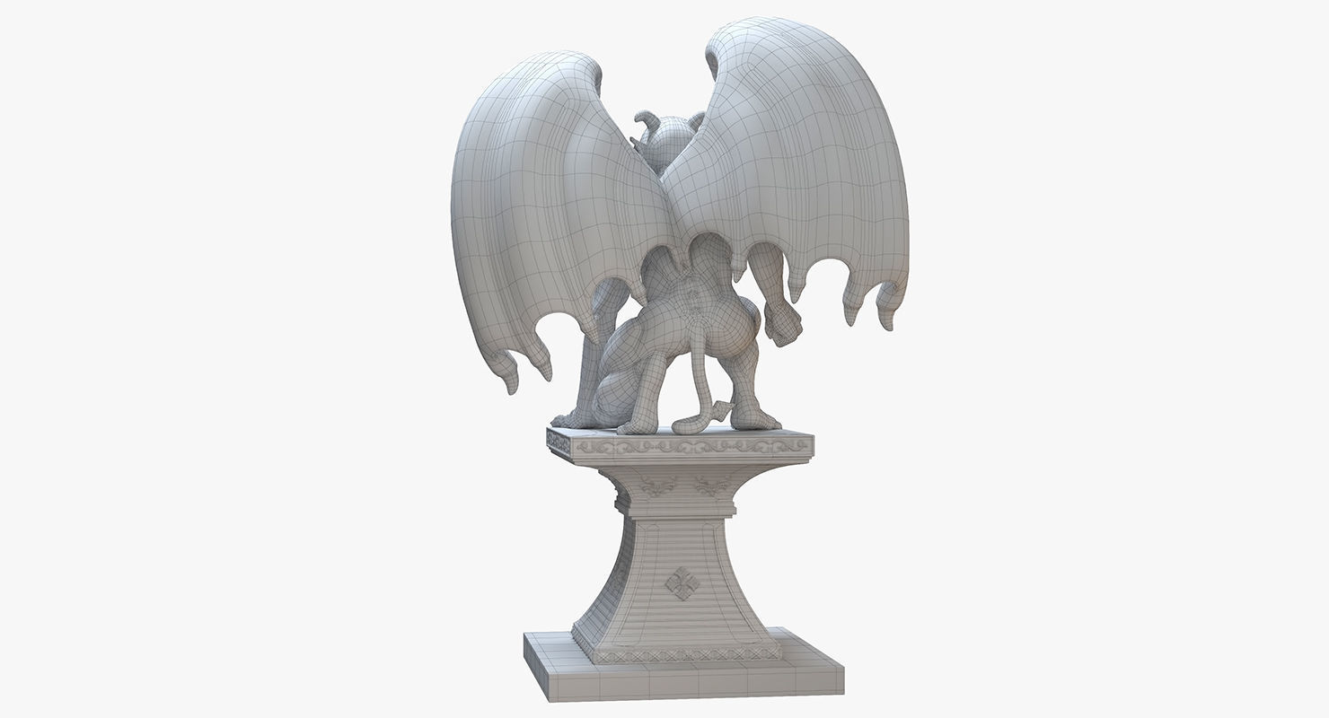 Gargoyle Statue 3D model_10