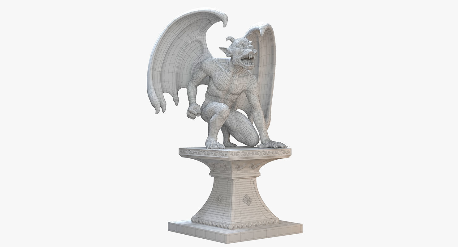 Gargoyle Statue 3D model_12