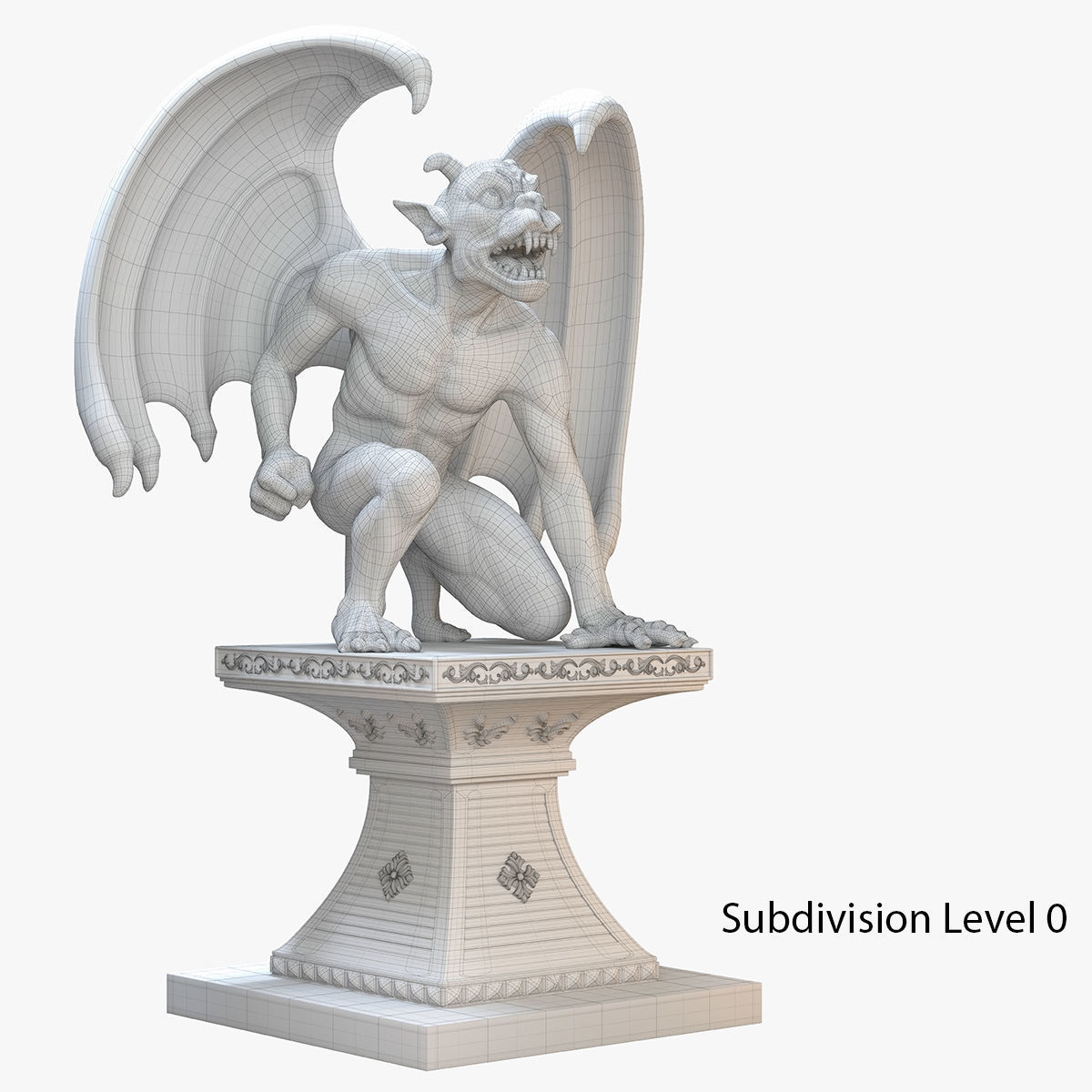 Gargoyle Statue 3D model_14