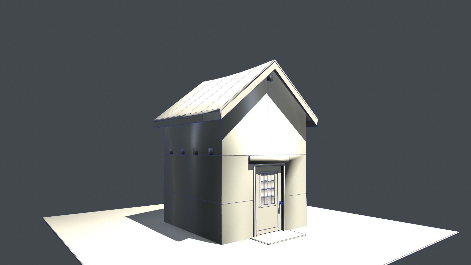 Old World SmokeHouse Low-poly 3D model_2
