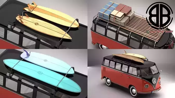 Volkswagen T1 Samba 1959 Accessories 3D model