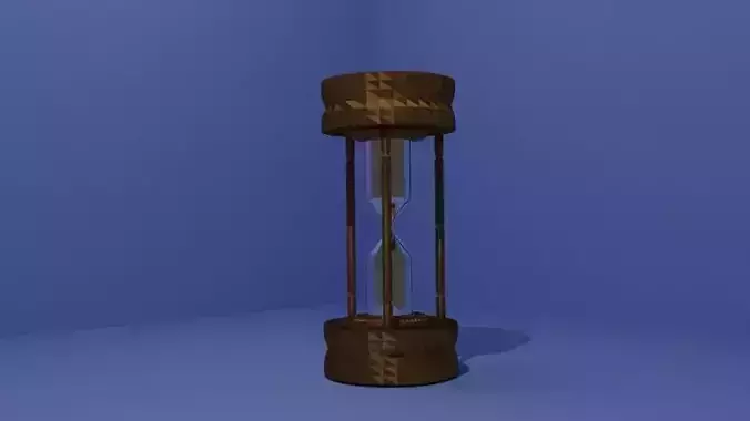 clock sand Low-poly 3D model