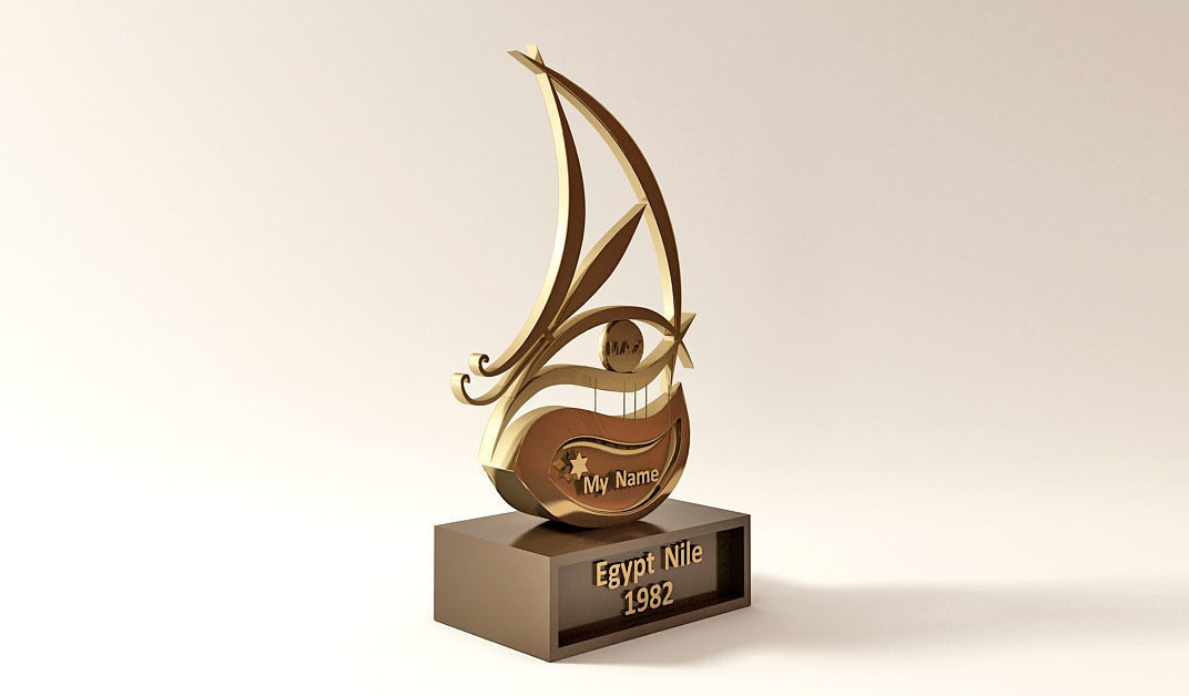 Egypt Nile Boat Trophy 3D print model_1