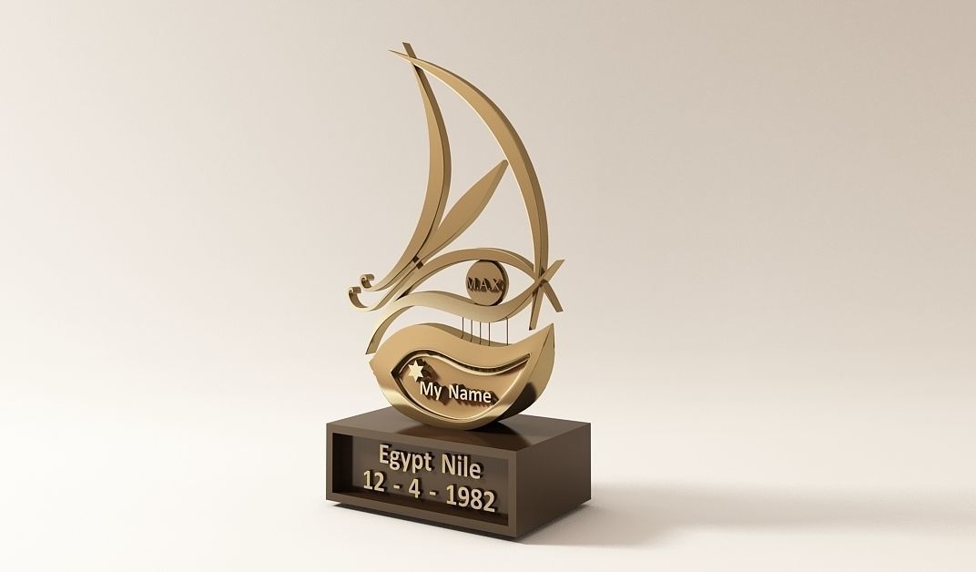 Egypt Nile Boat Trophy 3D print model_6