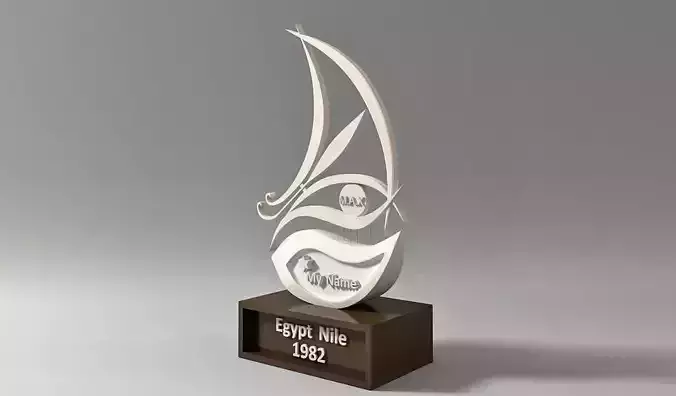 Egypt Nile Boat Trophy 3D print model