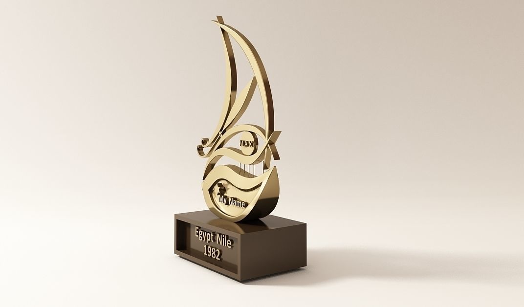 Egypt Nile Boat Trophy 3D print model_3