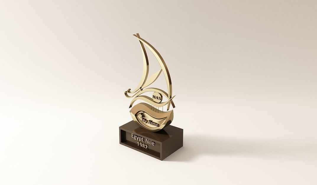 Egypt Nile Boat Trophy 3D print model_5