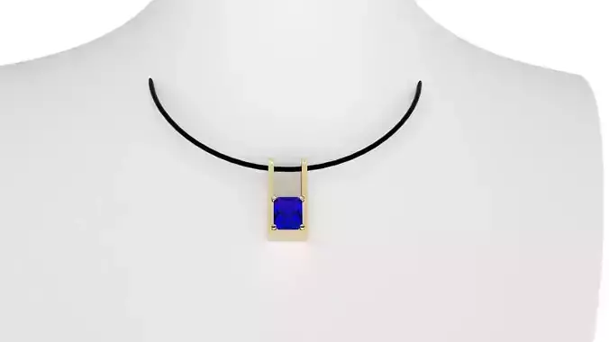 Gold freeform pendant with diamond accents