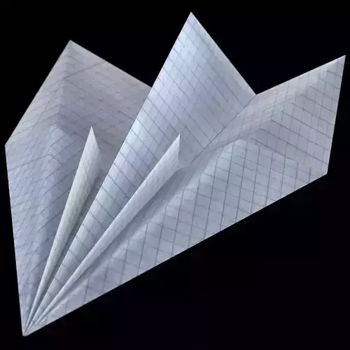 Paper airplane Low-poly 3D model